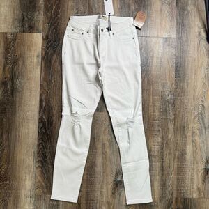 White Distressed Skinny Jeans